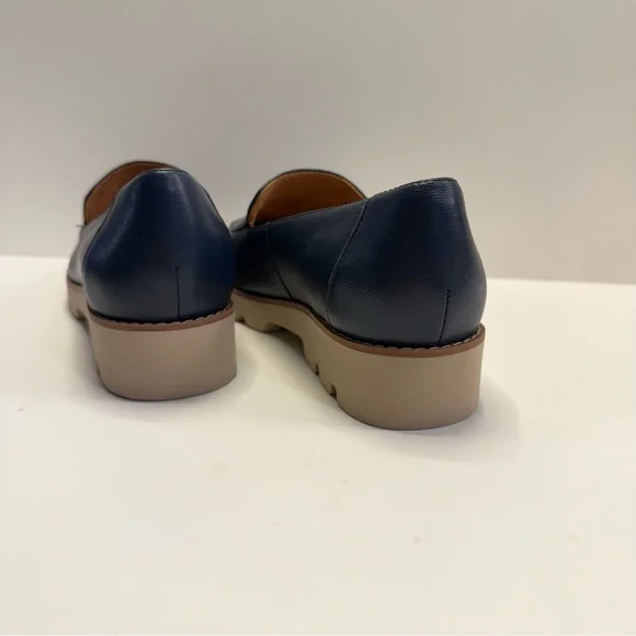 Vionic Kensley Navy Leather Orthotic Lug Loafers 6 NWOB - Picture 4 of 8
